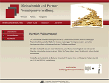 Tablet Screenshot of kleinschmidtundpartner.de